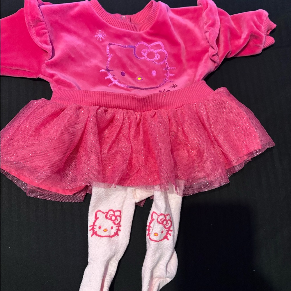 Pink Hello Kitty Dress with Tights